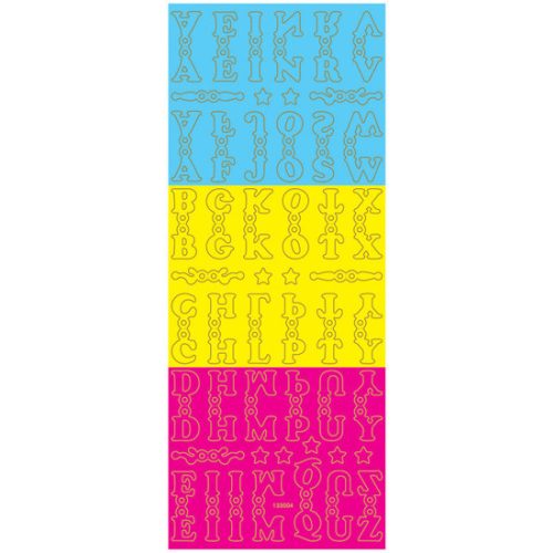 Matrica 9x24cm Ékszer Betűk 3 szín 1 ív/bliszter