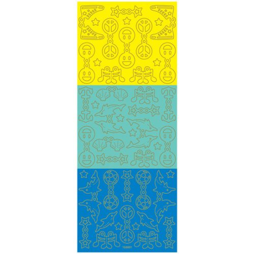 Matrica 9x24cm Ékszer Zene 3 szín 1 ív/bliszter