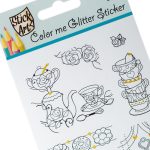 Matrica 9x24cm Szinezhető Süti 1 ív/bliszter