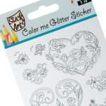 Matrica 9x24cm Szinezhető Szív Vintage 1 ív/bliszter