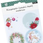 Stick Art Washi Tape Rizspapír Matrica Karácsonyi Minta 2 ív/bliszter