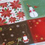 Stick Art Washi Tape Rizspapír Matrica Hóemberes Minta 2 ív/bliszter