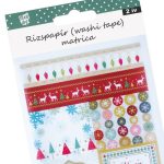Stick Art Washi Tape Rizspapír Matrica Hópehelyminta 2 ív/bliszter
