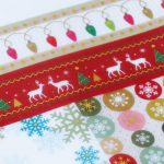 Stick Art Washi Tape Rizspapír Matrica Hópehelyminta 2 ív/bliszter