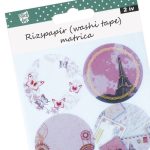 Stick Art Washi Tape Rizspapír Matrica Utazás Minta 2 ív/bliszter