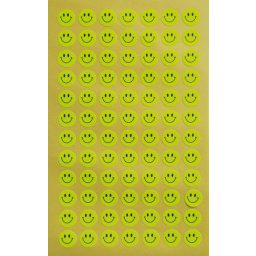 Smile Matrica Sárga Kör Alakú 10 mm 84 Darab/Ív 16x9,3 cm Lapon 10 Ív/Csomag