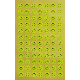 Smile Matrica Sárga Kör Alakú 10 mm 84 Darab/Ív 16x9,3 cm Lapon 10 Ív/Csomag