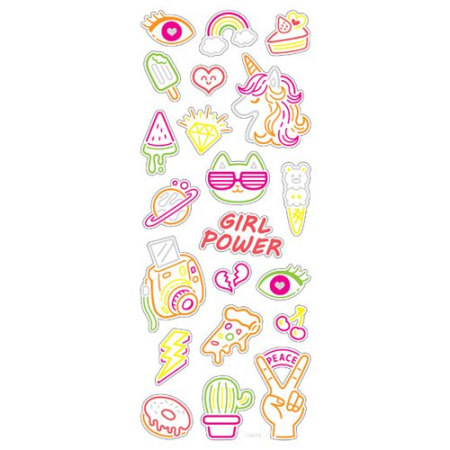 Stick Art Matrica Színes Neon Summer Minta 10x23 cm