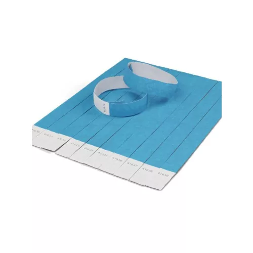 Tyvek Karszalag 1,9x25 Cm 3/4 Szélesség 100 Darab/Csomag Kék Sorszámozott Víz- És Izzadságálló Tépésbiztos Öntapadós Záródással