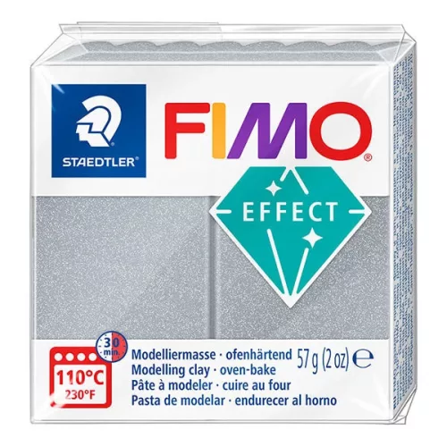Fimo Effect Süthető Gyurma 57 gramm Metál Ezüst