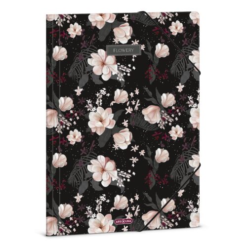 Ars Una Gumis Mappa A/4 Flowery Black (5374) 24