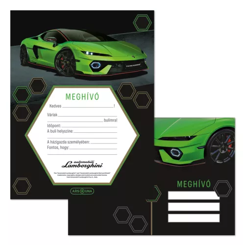 Ars Una Partimeghívó Borítékkal 10 Darab/Csomag Lamborghini (5522) 26