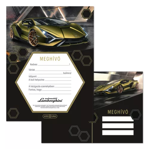 Ars Una Partimeghívó Borítékkal 10 Darab/Csomag Lamborghini (5523) 26