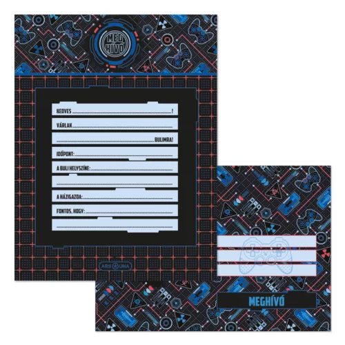Ars Una Partimeghívó Borítékkal 10 Darab/Csomag Gamers Hud (5525) 26