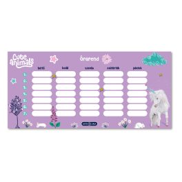 Ars Una Órarend Egylapos Cute Animals Unicorn (5448) 25