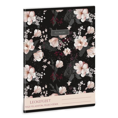 Ars Una Leckefüzet A/5 Flowery Black (5374) 24
