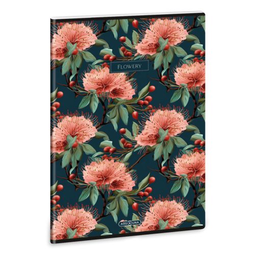Ars Una Füzet A/4 Extra Kapcsos Vonalas Flowery Green (5419) 24