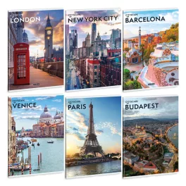 Ars Una Füzet A/4 Extra Kapcsos Vonalas Cityscape (5482) 25