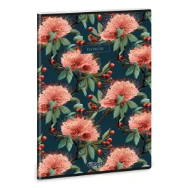   Ars Una Füzet A/4 Extra Kapcsos Négyzetrácsos Flowery Green (5419) 24