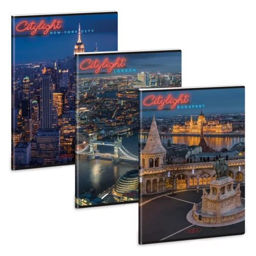 Ars Una Extra Kapcsos Füzet A/4 Négyzetrácsos City Light (5488) 24