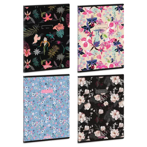 Ars Una Extra Kapcsos Füzet A/5 Vonalas Flowers-Mix (5521) 25