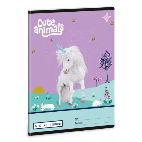 Ars Una Füzet III. Osztályos Cute Animals Unicorn (5448) 25