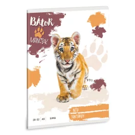 Ars Una Füzet Sima A/5 Bátor Mancsok-Tigris (5501) 25