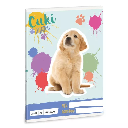 Ars Una Füzet A/5 Vonalas Cuki Golden Retriever (5495) 25