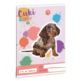 Ars Una Füzet A/5 Vonalas Cuki Harlekin Tacskó (5496) 25