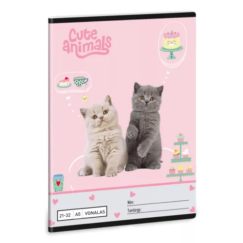 Ars Una Füzet Vonalas A/5 Cute Animals-Tea Party (5532) 26