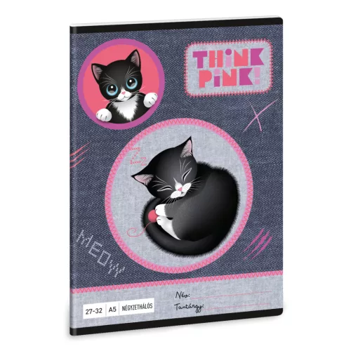 Ars Una Füzet Négyzetrácsos A/5 Think Pink (5519) 26