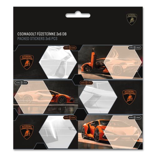 Ars Una Füzetcímke Csomagolt 3x6 Darab Lamborghini (5446) 25