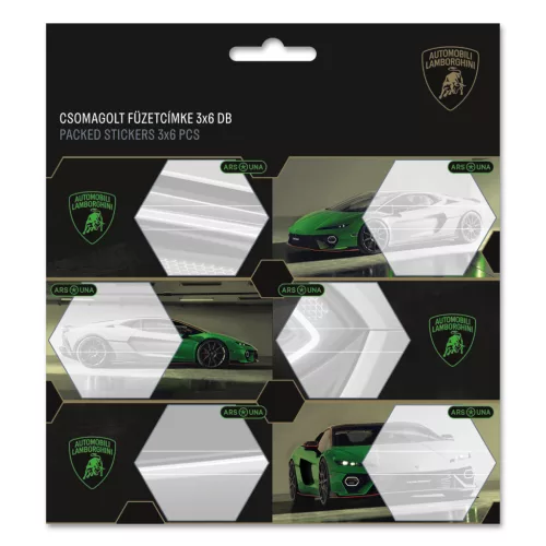 Ars Una Füzetcímke Csomagolt 3x6 Darab Lamborghini (5522) 26