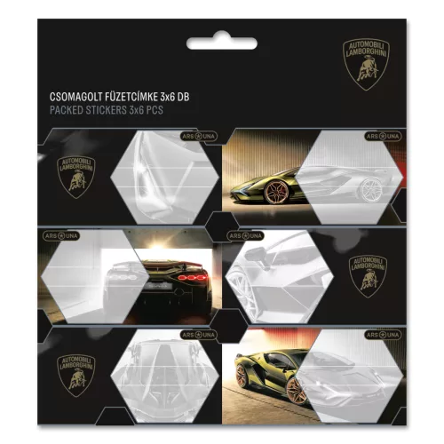 Ars Una Füzetcímke Csomagolt 3x6 Darab Lamborghini (5523) 26
