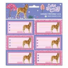   Ars Una Füzetcímke Csomagolt 3x6 Darab Cute Animals-Horse (5526) 26