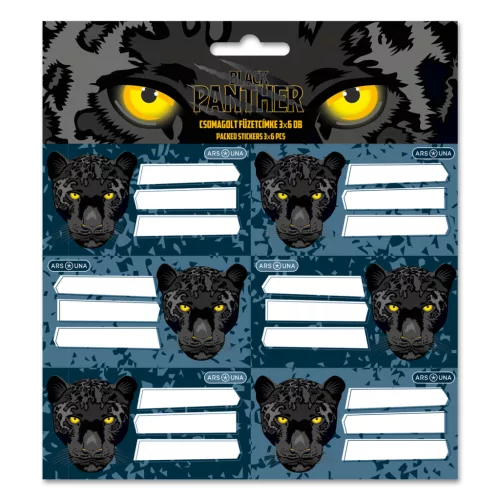 Ars Una Füzetcímke Csomagolt 3x6 Darab Black Panther (5529) 26