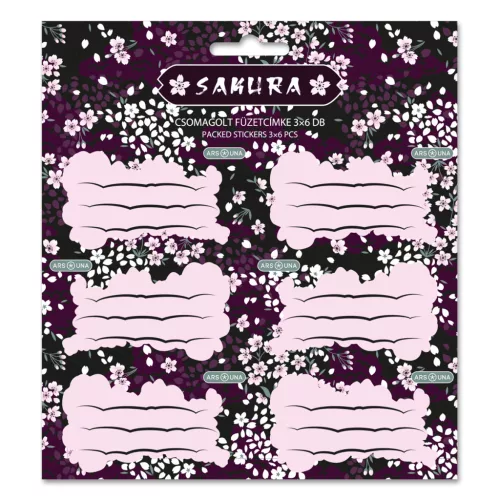 Ars Una Füzetcímke Csomagolt 3x6 Darab Sakura (5531) 26