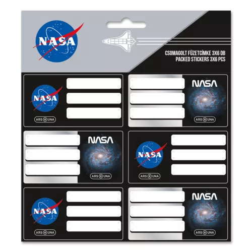 Ars Una Füzetcímke Csomagolt 3x6 Darab Nasa (5562) 26