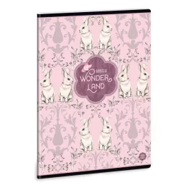   Ars Una Extra Kapcsos Füzet A/5 Négyzetrácsos Wonderland Rabbits (944) 19