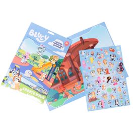 Bluey Matrica Füzet 27x21 cm Visszaszedhető Matricával