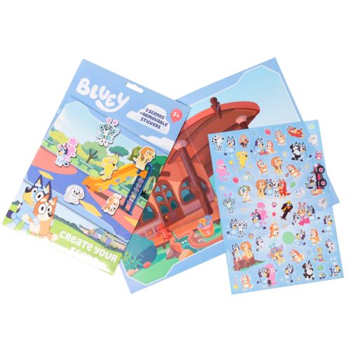 Bluey Matrica Füzet 27x21 cm Visszaszedhető Matricával