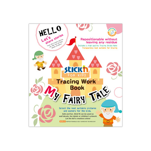 StickN Átrajzoló Füzet 20,3x15 cm 30 Darab Öntapadó Fehér Fóliával My Fairy Tale