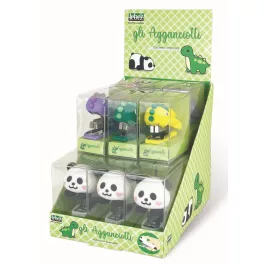   Lebez Tűzőgép 10-es 10 Lapos Dino és Panda Vegyes Színekben