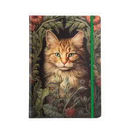   Argus Keményfedeles Notesz B/5 Vonalas 96 Lapos Zöld Gumival Cat