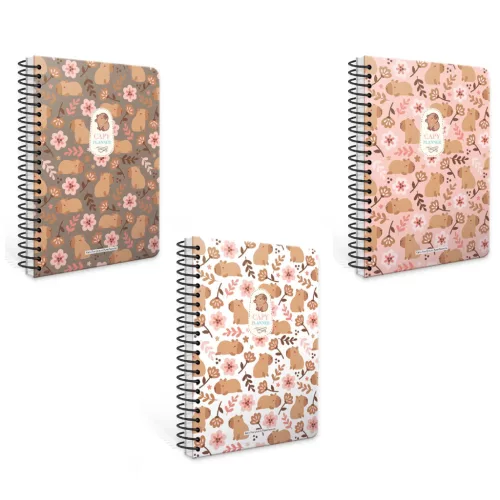 Gipta Heti Tervező A/5 120 Lapos Keményfedeles Cappy Planner Vegyes Mintákban