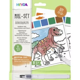   Heyda Színező 15x13 cm 10 Mintával Vízzel Tölthető Ecsettel Dinoszaurusz