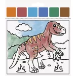 Heyda Színező 15x13 cm 10 Mintával Vízzel Tölthető Ecsettel Dinoszaurusz