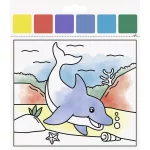 Heyda Színező 15x13 cm 10 Mintával Vízzel Tölthető Ecsettel Tengeri Állatok