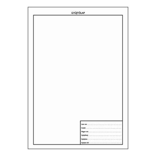 Növénygyűjtő lap A/4