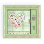 Argus Emlékkönyv 15,5X18 cm 60 Lapos Lakattal Szív